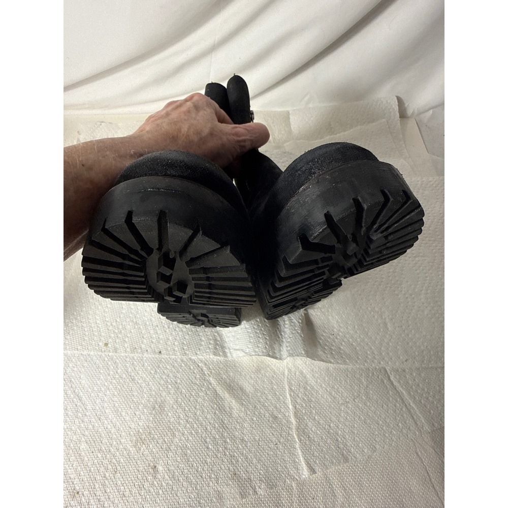 Thursday Boot Company Black Suede Everyday Lug Sole Platform Boots Womens 9 - Picture 5 of 11